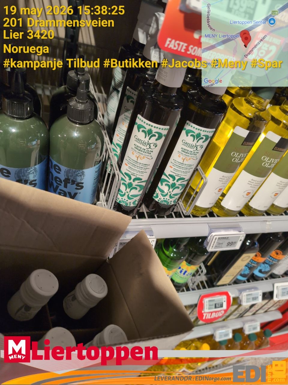 García de la Cruz Extra Virgin Olivenolje på TILBUD 99 kr hos Meny Liertoppen