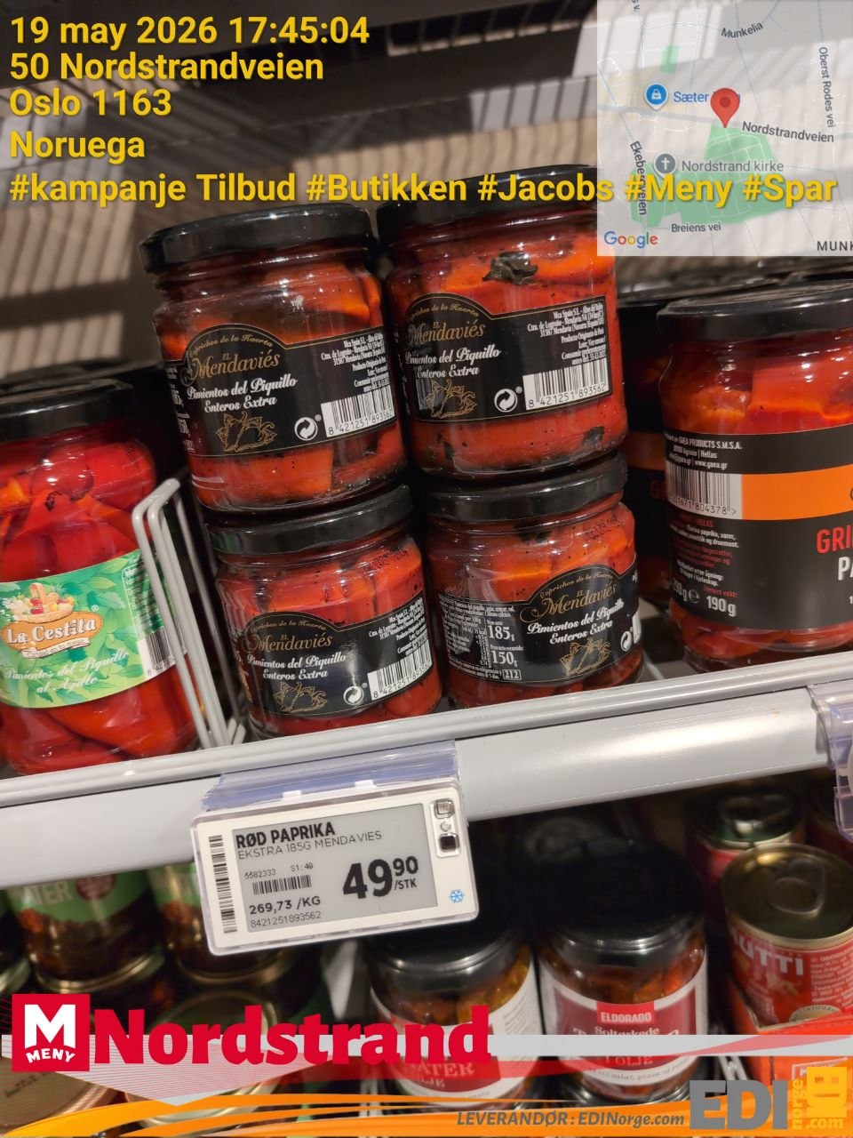 Mendavíes Pimientos del Piquillo Enteros Extra 49,90 kr hos Meny Nordstrand Oslo
