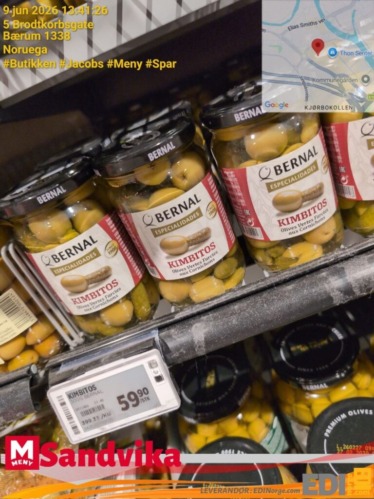 Bernal KIMBITOS fyllte oliven med cornichon 59,90 kr hos MENY Sandvika Bærum