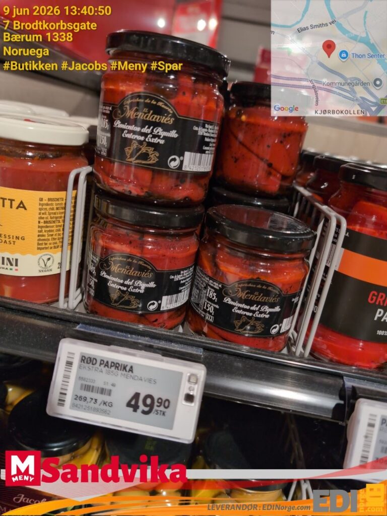 Mendavíes Pimientos del Piquillo Enteros Extra rød paprika 49,90 kr hos MENY Sandvika