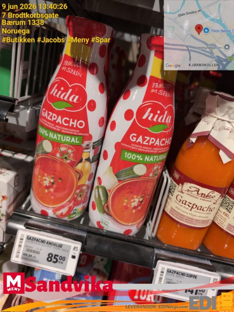 HIDA Gazpacho Andaluz 100% Natural 85 kr hos MENY Sandvika Bærum