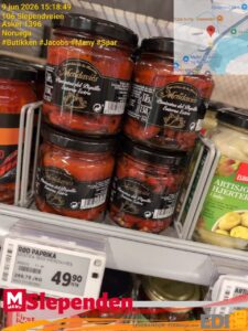 Mendavíes Pimientos del Piquillo Enteros Extra rød paprika 49,90 kr hos MENY Slependen, Slependveien 106, Asker