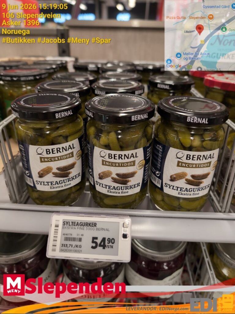 Bernal Sylteagurker Ekstra Fine 54,90 kr hos MENY Slependen, Slependveien 106, Asker