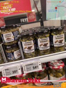 Bernal Alcaparras Kapers 39,90 kr og Bernal Sylteagurker Ekstra Fine 54,90 kr hos MENY Bærum Vekt, 20 Verksgata, Bærum 1353