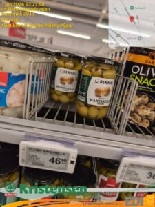 Bernal Manzanilla Stenfri oliven SPAR Kristensen Holmestrandsveien Drammen